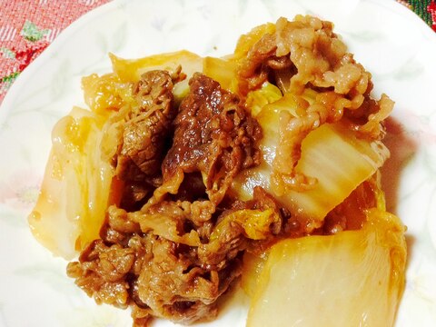 ピリ辛♪韓国風♡牛肉と白菜のコチュジャン炒め